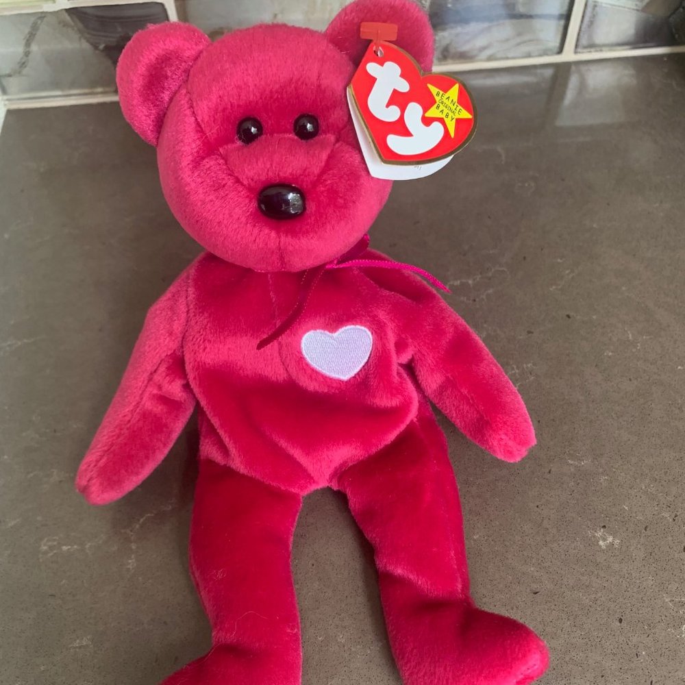 Rare/RETIRED 1998 Valentina Ty Beanie Baby with Hologram Tush Tag/ Tag Error 99.